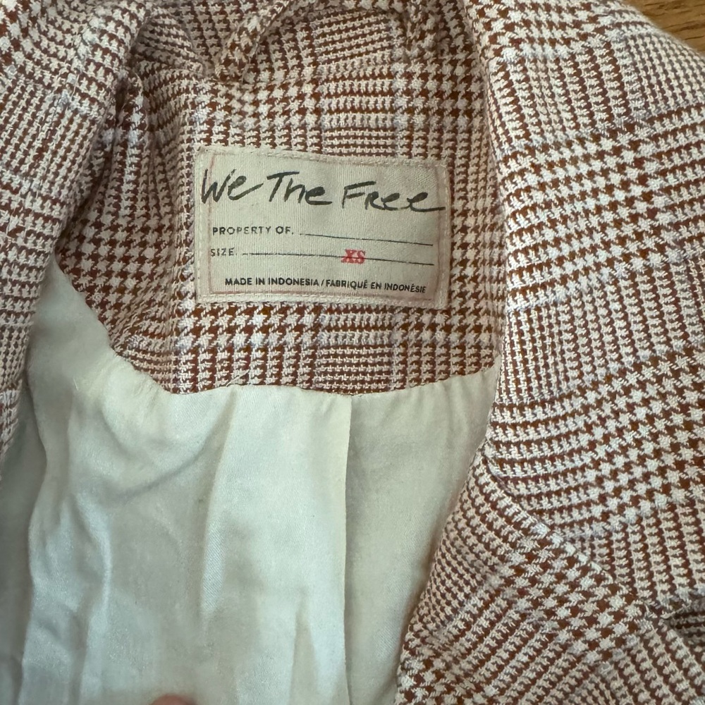 🏷️ BNWT Free People ‘Bowie’ Blazer (Ivory Combo) - Picture 5 of 13
